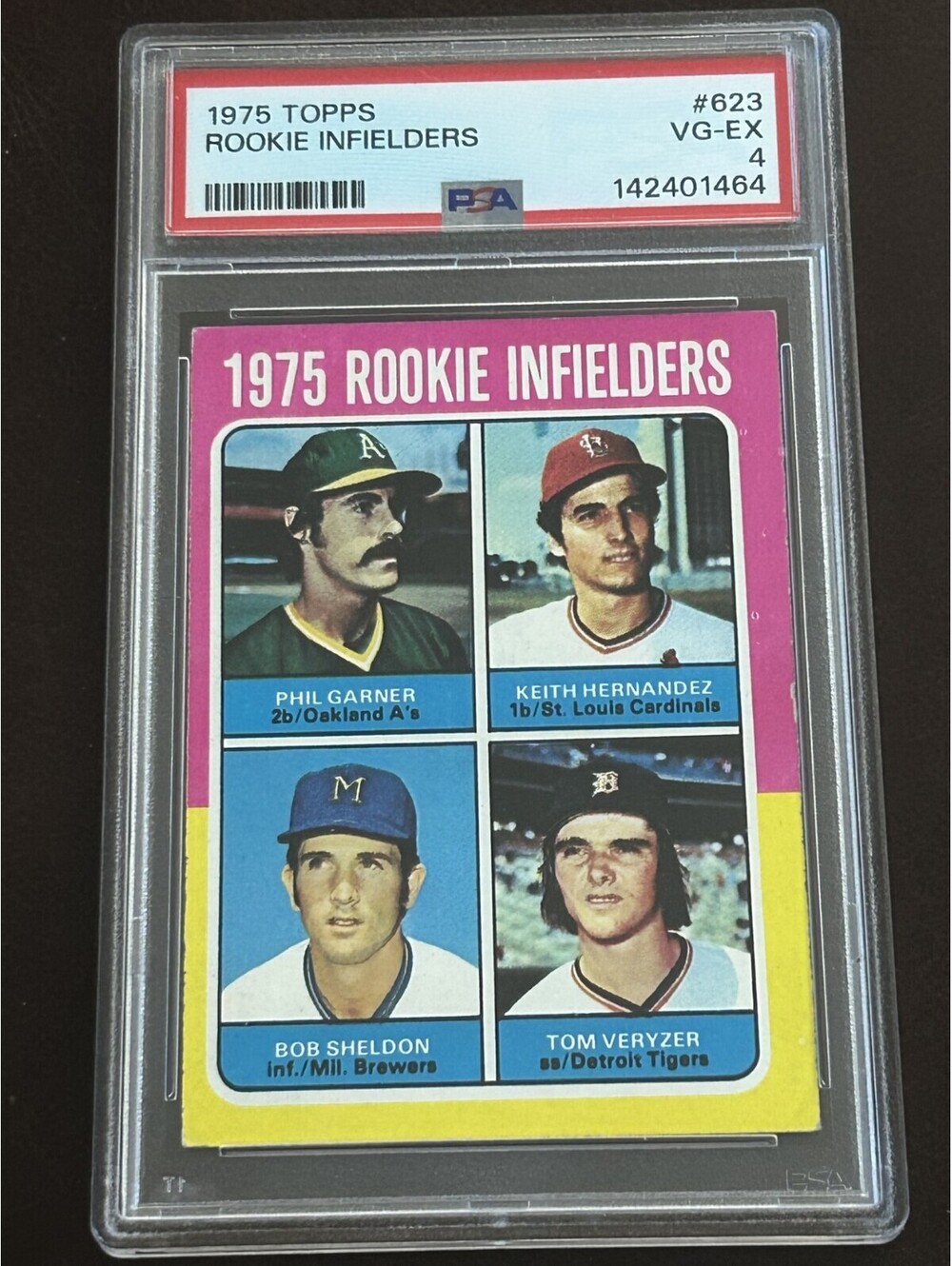 1975 TOPPS KEITH HERNANDEZ MLB ROOKIE INFIELDERS #623 PSA GRADED 4 VG-EX RC